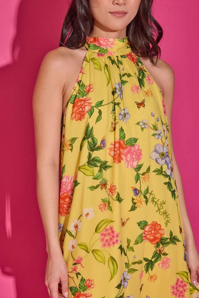 ALDEN ADAIR Perry Dress in Yellow Parterre