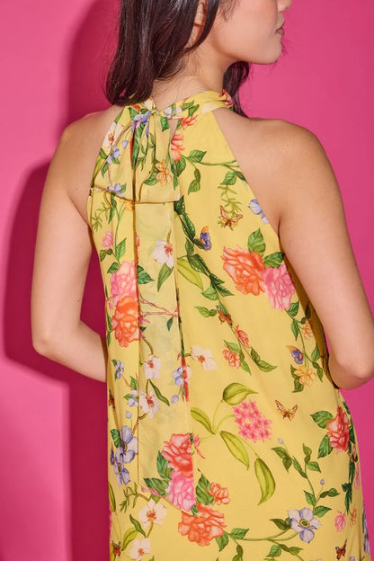 ALDEN ADAIR Perry Dress in Yellow Parterre
