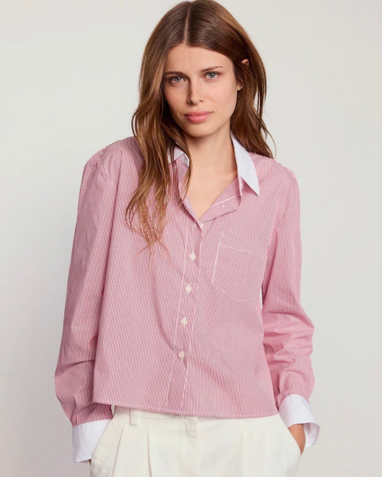 THE SHIRT by ROCHELLE BEHRENS - Long Sleeve Boxy Crop
