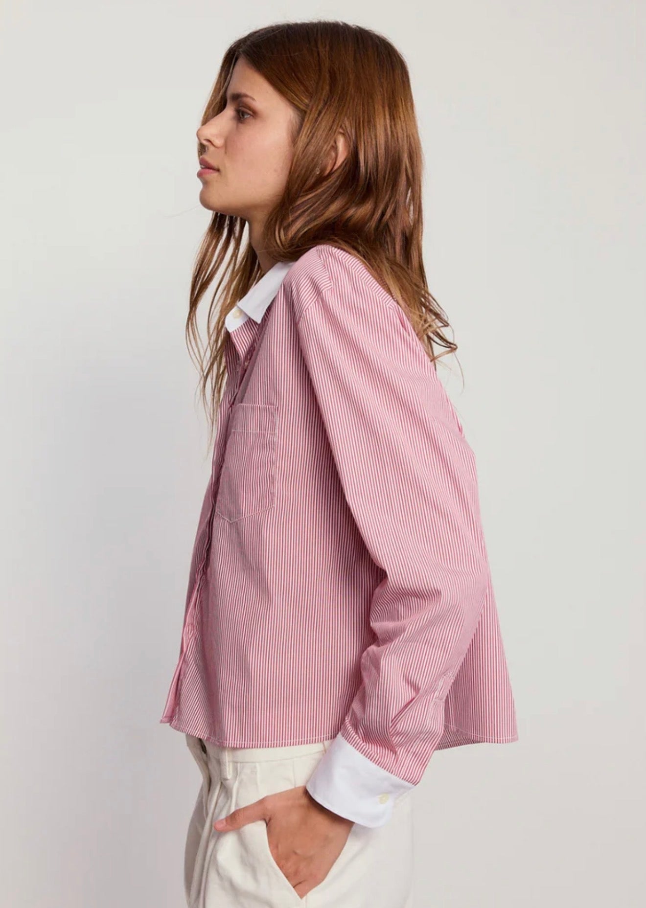 THE SHIRT by ROCHELLE BEHRENS - Long Sleeve Boxy Crop