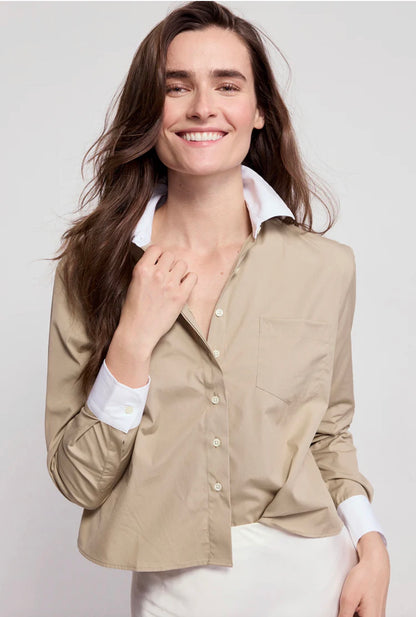THE SHIRT by ROCHELLE BEHRENS - Long Sleeve Boxy Crop