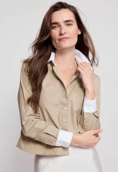 THE SHIRT by ROCHELLE BEHRENS - Long Sleeve Boxy Crop