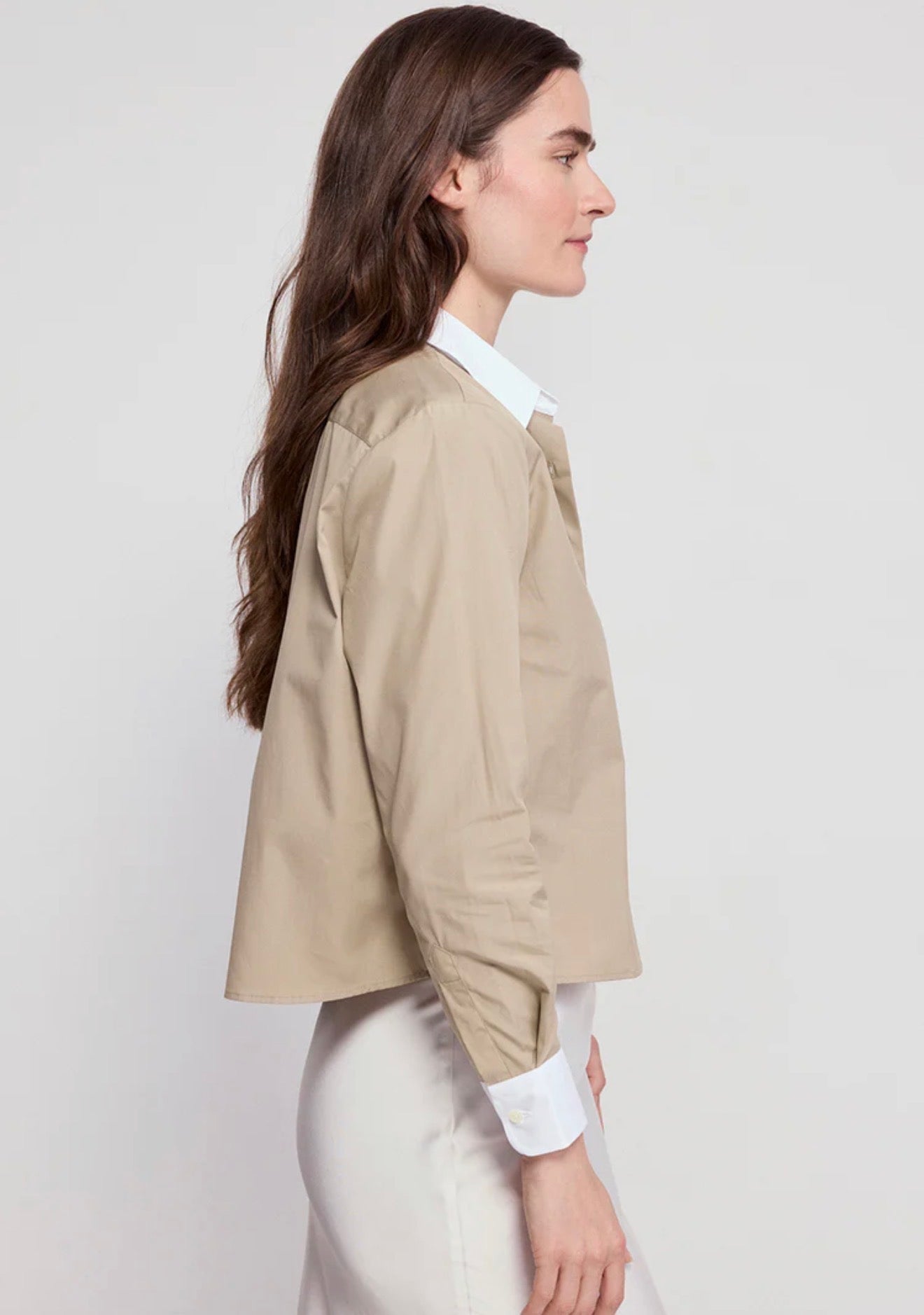 THE SHIRT by ROCHELLE BEHRENS - Long Sleeve Boxy Crop