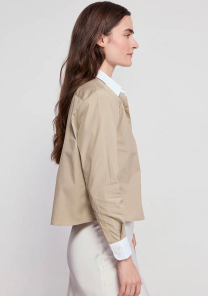 THE SHIRT by ROCHELLE BEHRENS - Long Sleeve Boxy Crop