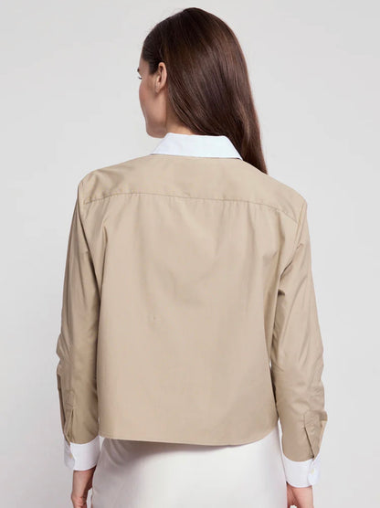 THE SHIRT by ROCHELLE BEHRENS - Long Sleeve Boxy Crop