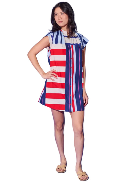 Alden Adair Tucker Dress - Maritime Stripe