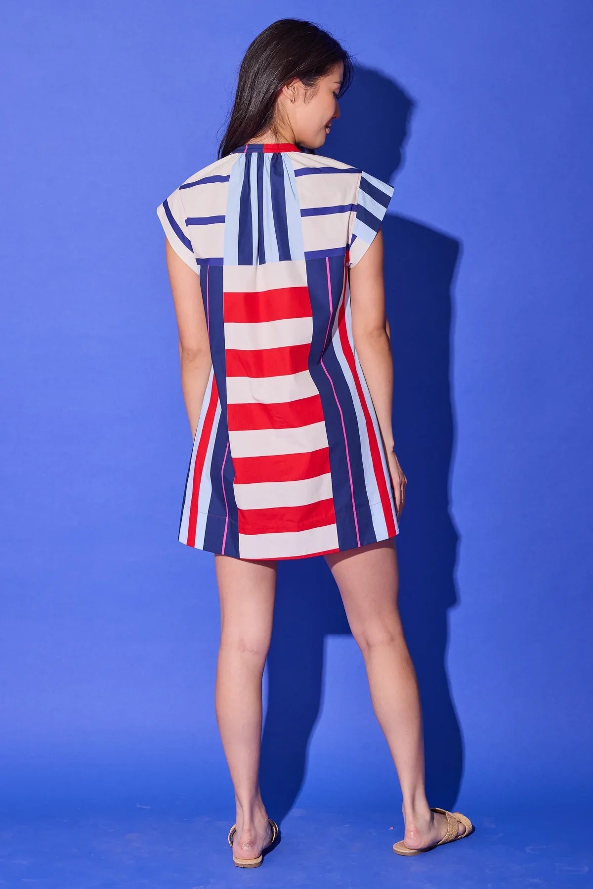 Alden Adair Tucker Dress - Maritime Stripe