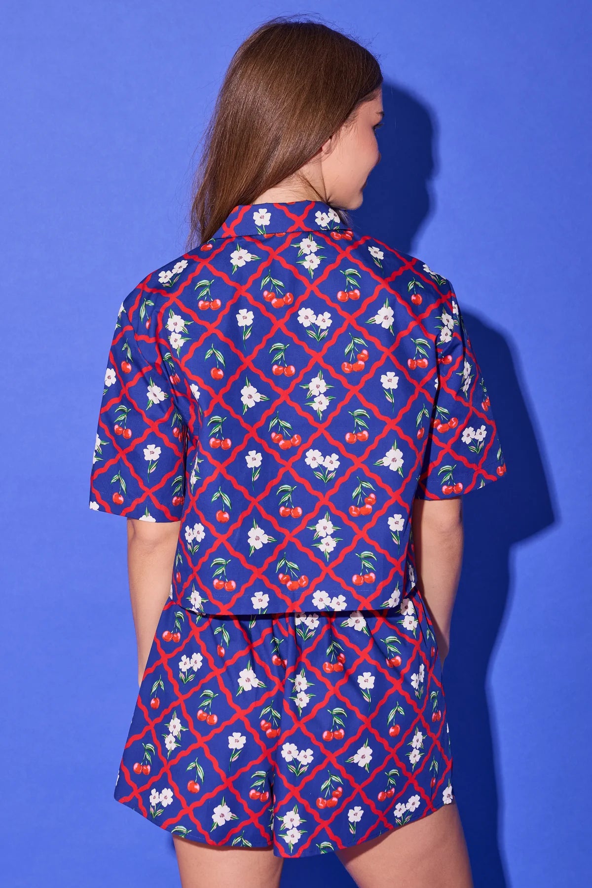 Alden Adair Remi Top - Navy Cherry