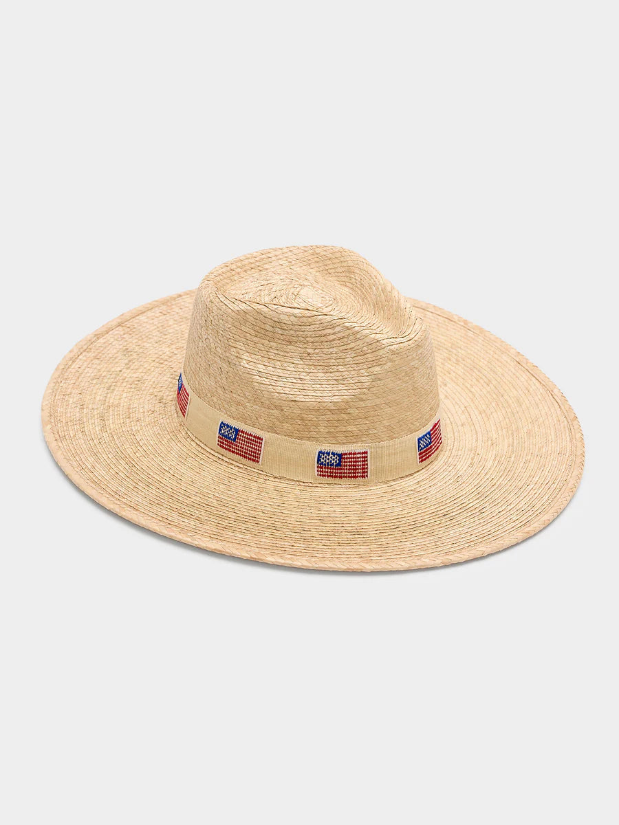 Sunshine Tienda Ivory America Palm Hat