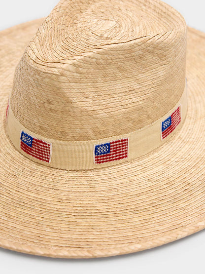 Sunshine Tienda Ivory America Palm Hat