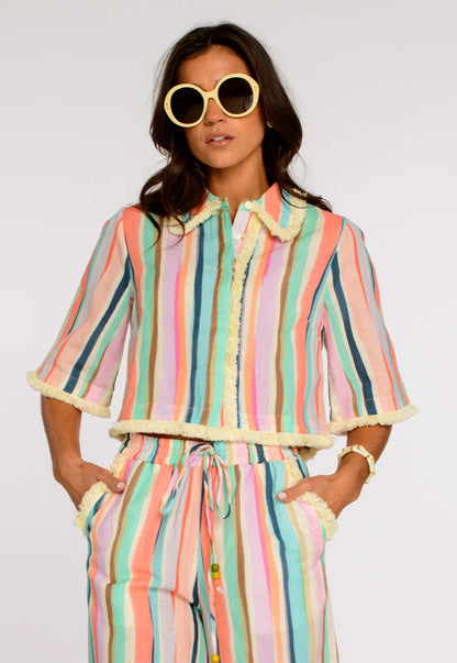 Elizabeth James Blake Top - Sherbet Stripe