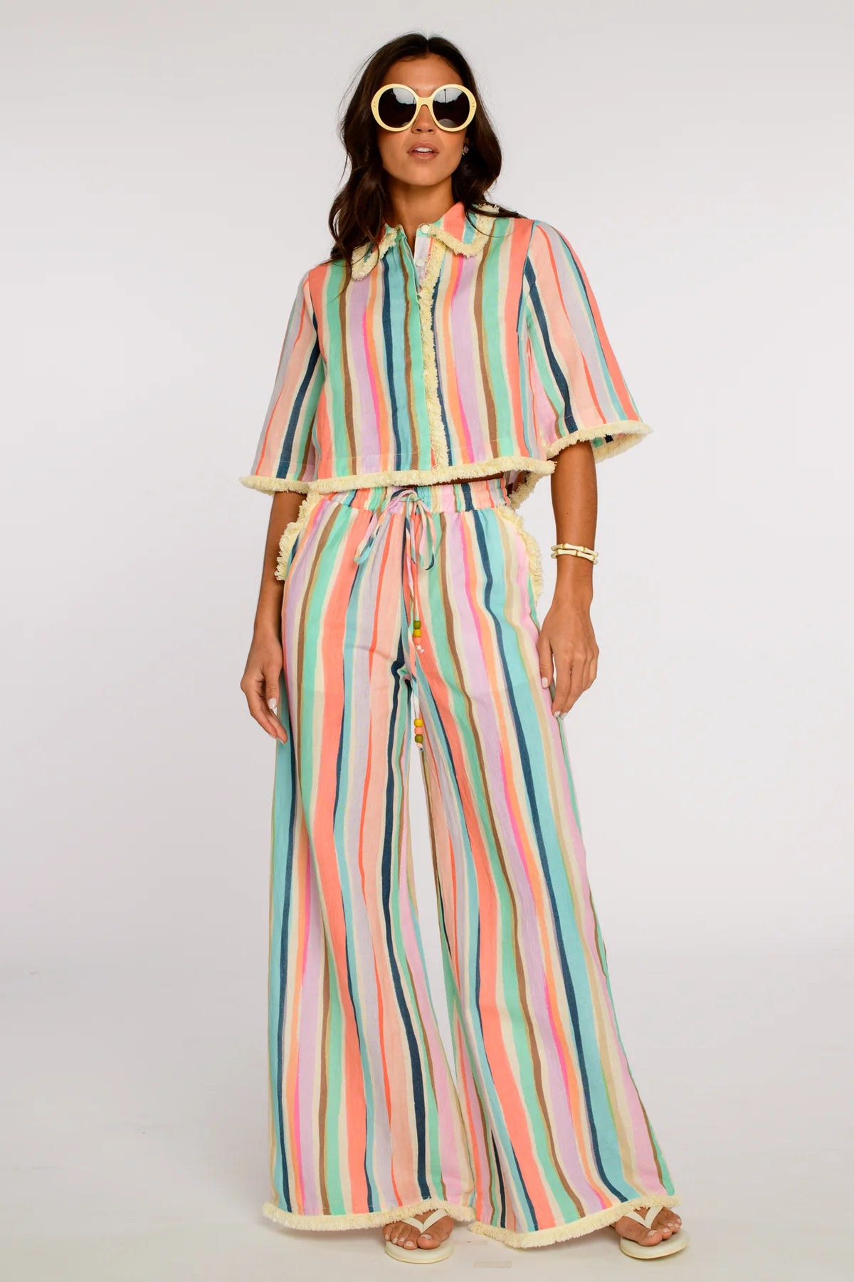 Elizabeth James Blake Top - Sherbet Stripe