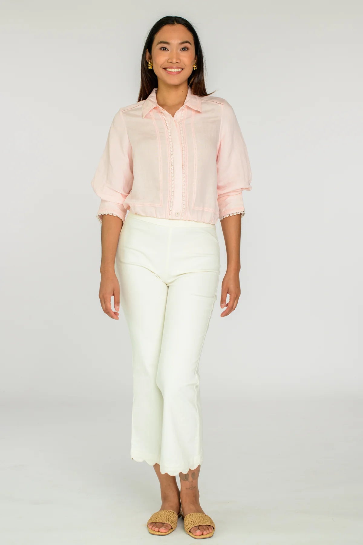 ELIZABETH JAMES Carter Top - Pink Sugar and Navy