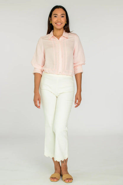 ELIZABETH JAMES Carter Top - Pink Sugar and Navy