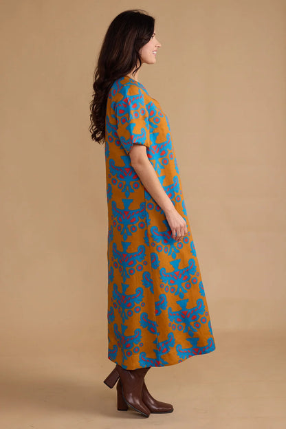 Double A Colin Dress - Mughal Motif