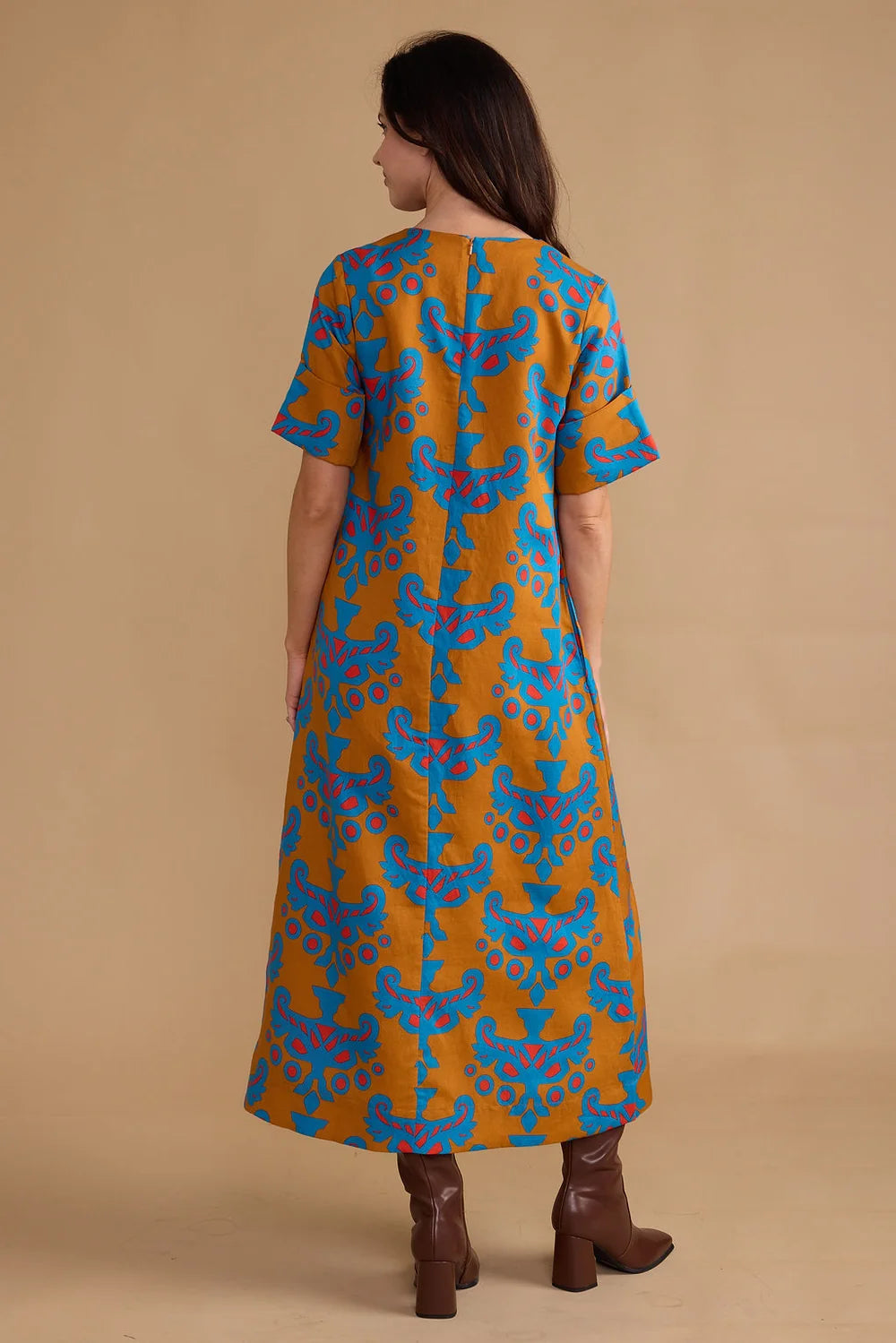 Double A Colin Dress - Mughal Motif