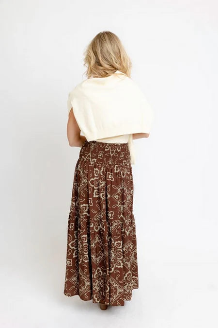 Karlie Bandana Smock Tier Maxi Skirt
