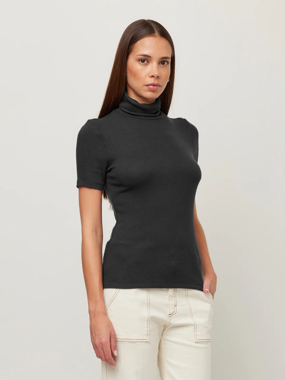 Fifteen Twenty - JANA SHORT SLEEVE TURTLENECK TOP