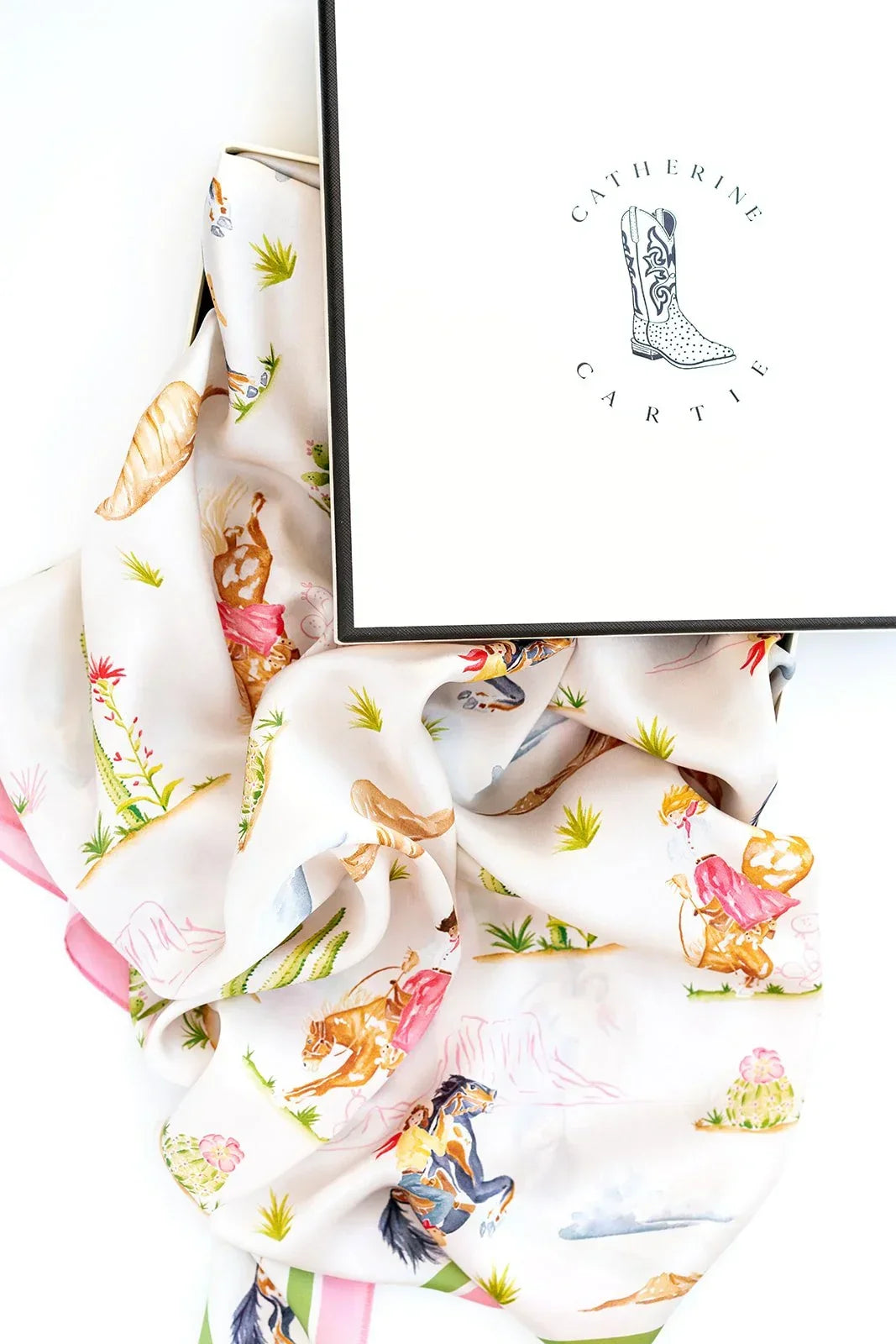 Catherine Cartie - Rodeo Cowgirl & Cowboy Silk Scarfs