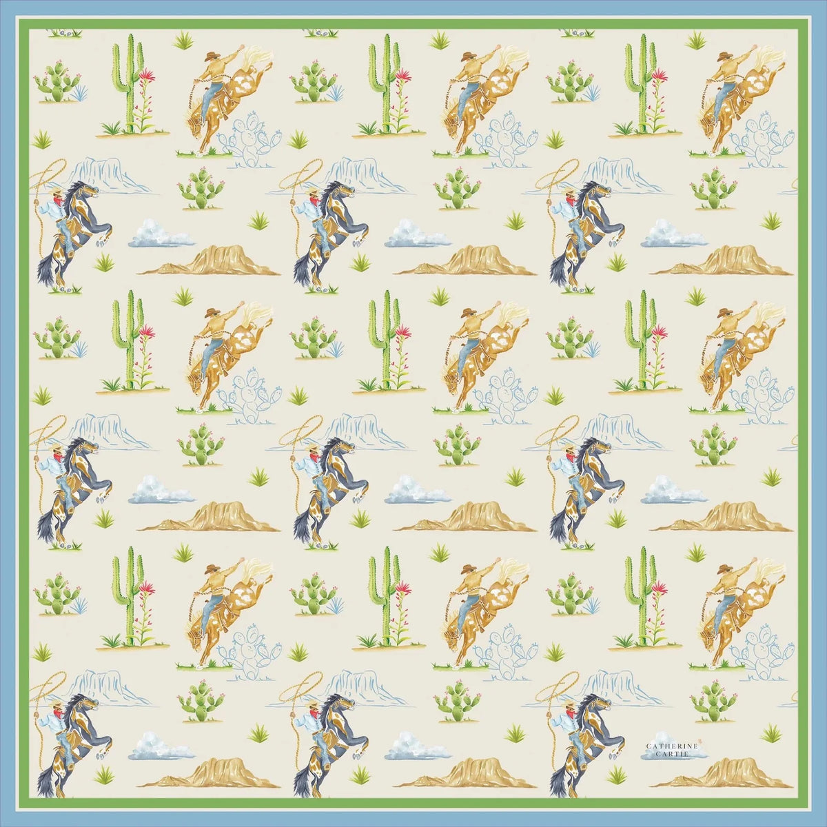 Catherine Cartie - Rodeo Cowgirl & Cowboy Silk Scarfs
