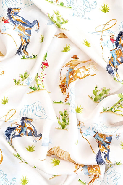 Catherine Cartie - Rodeo Cowgirl & Cowboy Silk Scarfs