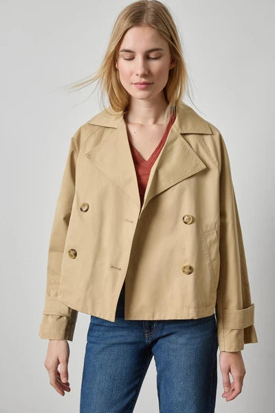 Lilla P - DOUBLE BREASTED SHORT TRENCH