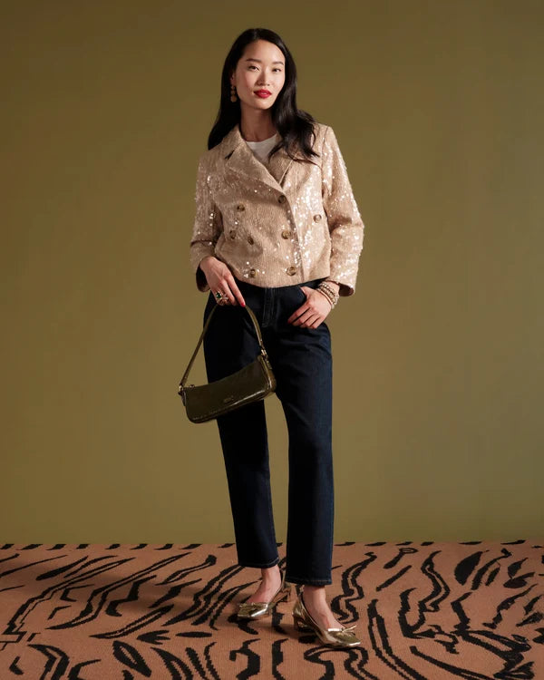Frances Valentine Sequin Moto Jacket