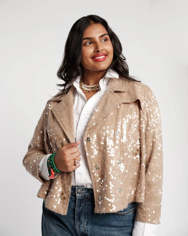 Frances Valentine Sequin Moto Jacket