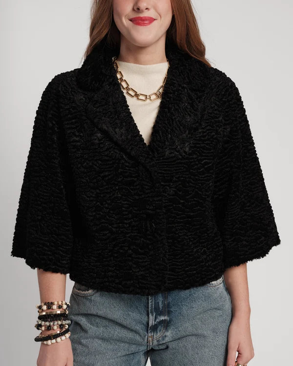 Frances Valentine Blaine Faux Lamb Fur Jacket