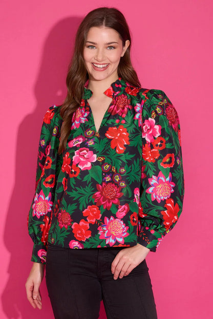 Alden Adair Phoebe Top in Flora