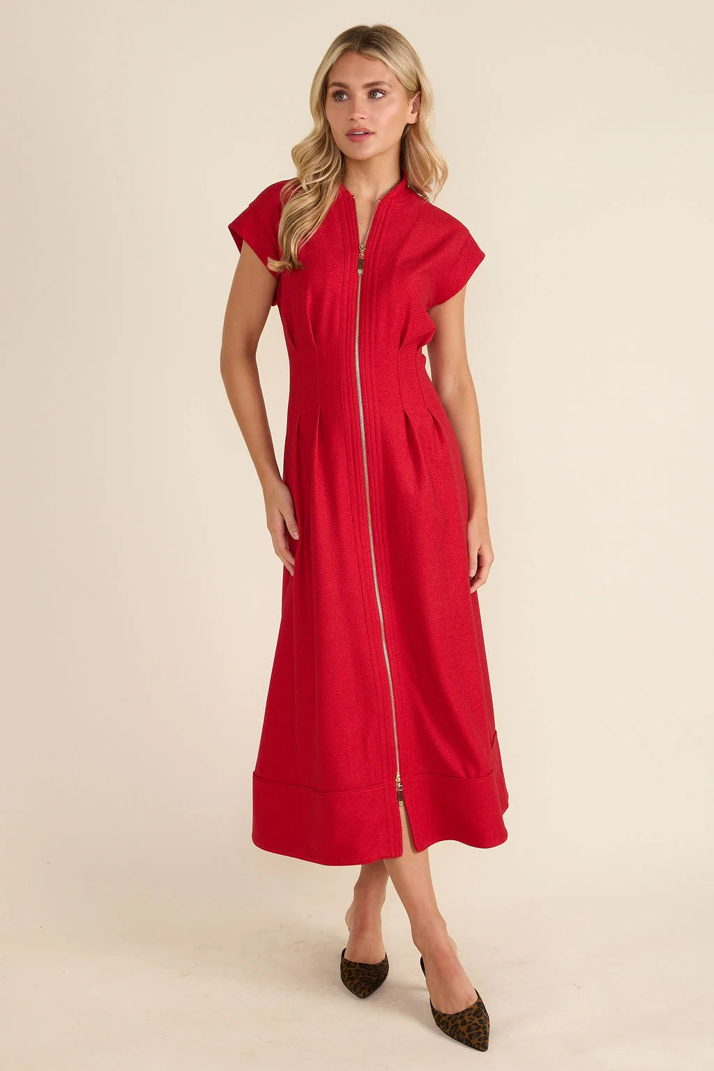 Thomas & Lourdes Rosalie Dress in Crimson