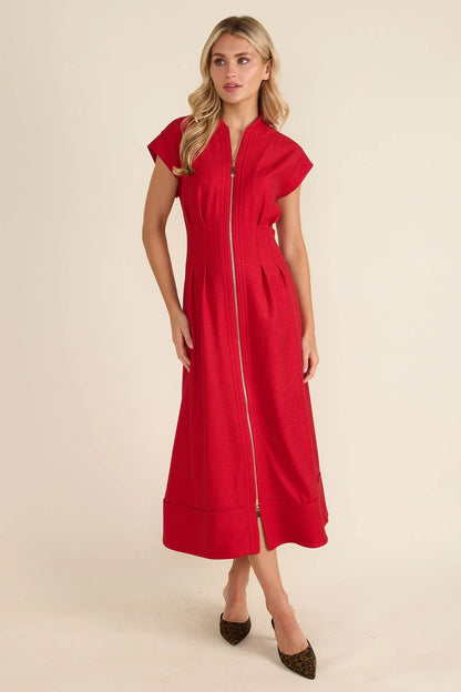 Thomas & Lourdes Rosalie Dress in Crimson