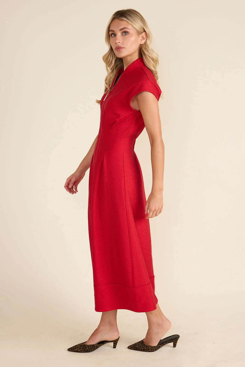 Thomas & Lourdes Rosalie Dress in Crimson