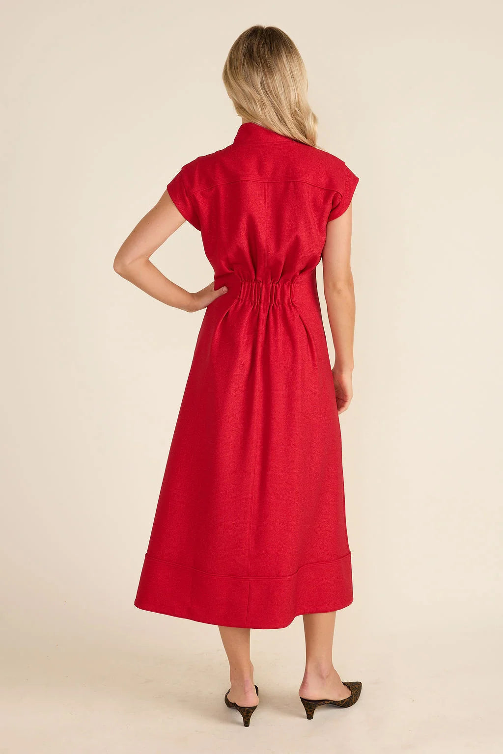 Thomas & Lourdes Rosalie Dress in Crimson