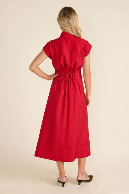 Thomas & Lourdes Rosalie Dress in Crimson