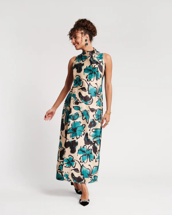 Frances Valentine Carlyle Maxi Dress - ABSTRACT MEADOW
