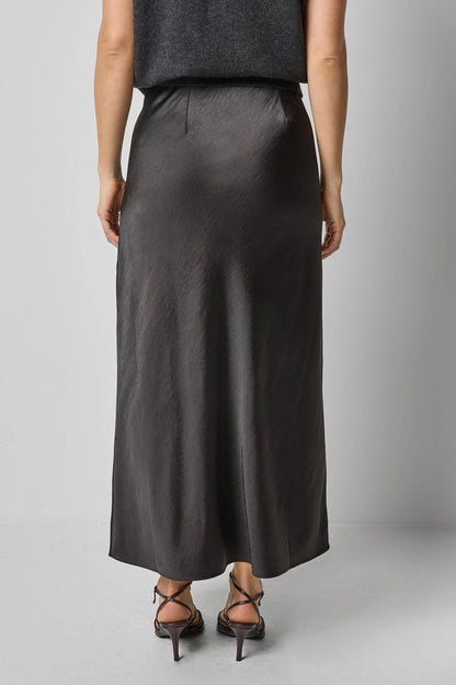 Satin Slit Front Skirt