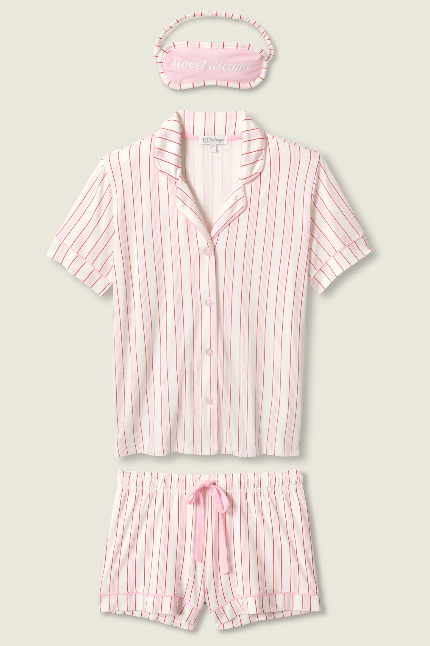 Feeling Love Striped 3-Piece PJ Set