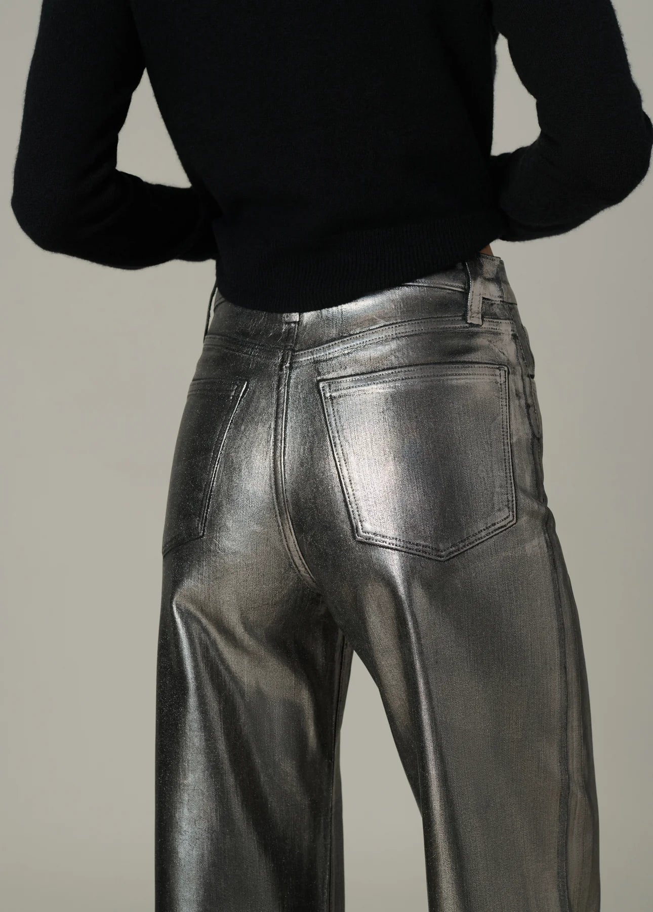 The Mia Pewter Foil High Rise